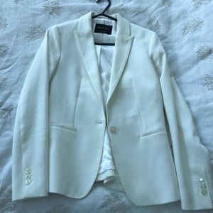 Massimo Dutti Tailored White Blazer Womens NEVER WORN